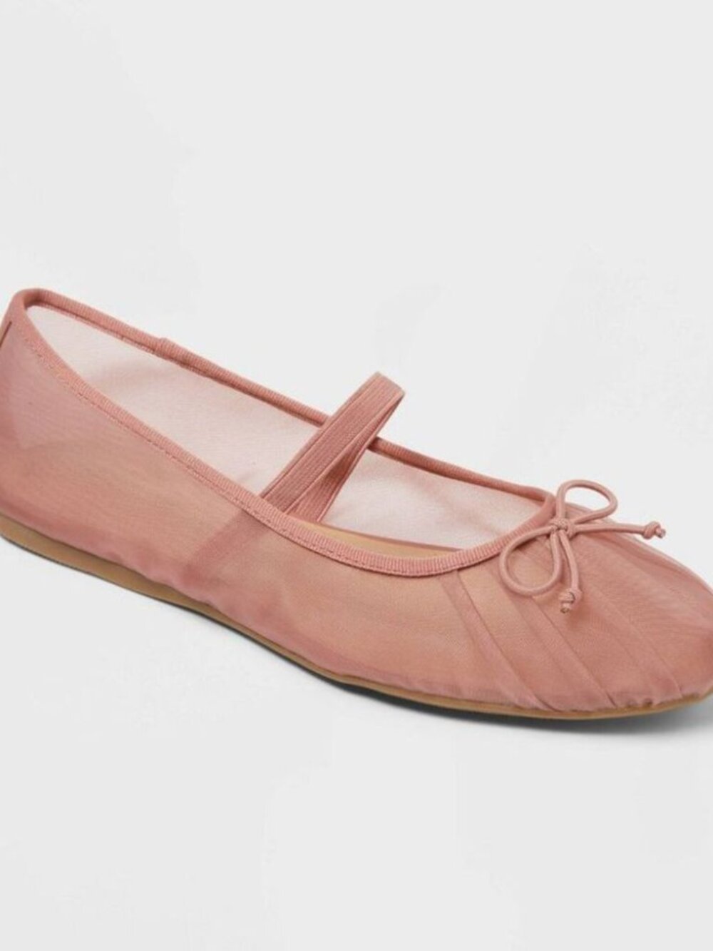 NEW Women’s Rosa Mesh Bow Mary Jane Flats – A New Day™ Pink